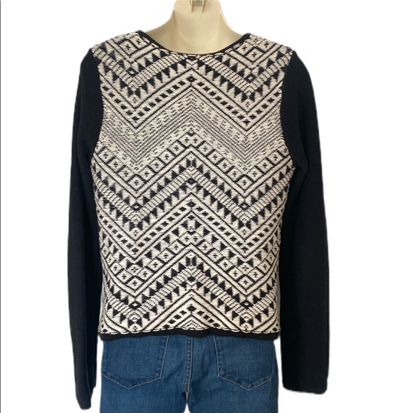 LUCKY BRAND | Knit Aztec Moto Sweater Jacket - Picture 7 of 8